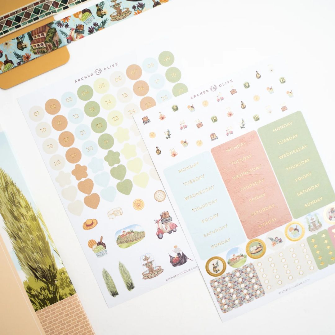 La Dolce Vita Monthly Planner Kit Archer and Olive - Under the Rowan Trees