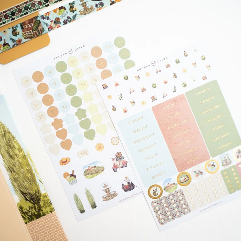 La Dolce Vita Monthly Planner Kit Archer and Olive - Under the Rowan Trees