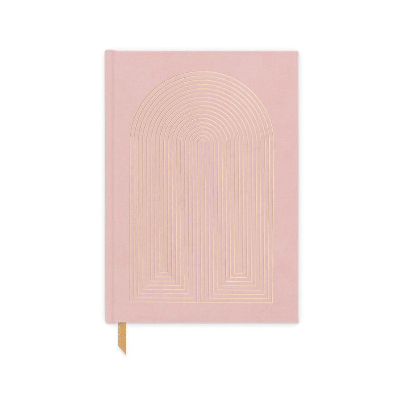 Suedette Hardcover Lined Journal-Notebooks-Designworks Collective-Dusty Pink