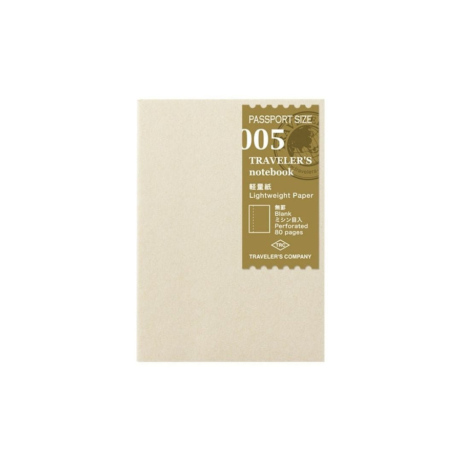 TRAVELER'S notebook Passport Size Refill 005 Lightweight Paper - TRAVELER'S COMPANY