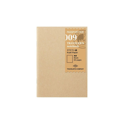 TRAVELER'S notebook Passport Size Refill 009 Kraft Paper - TRAVELER'S COMPANY