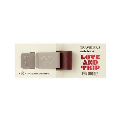 TRAVELER's notebook Pen Holder Red Love and Trip - TRAVELER'S COMPANY