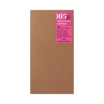 TRAVELER's notebook Standard Refills 005 Free Diary Daily - TRAVELER'S COMPANY