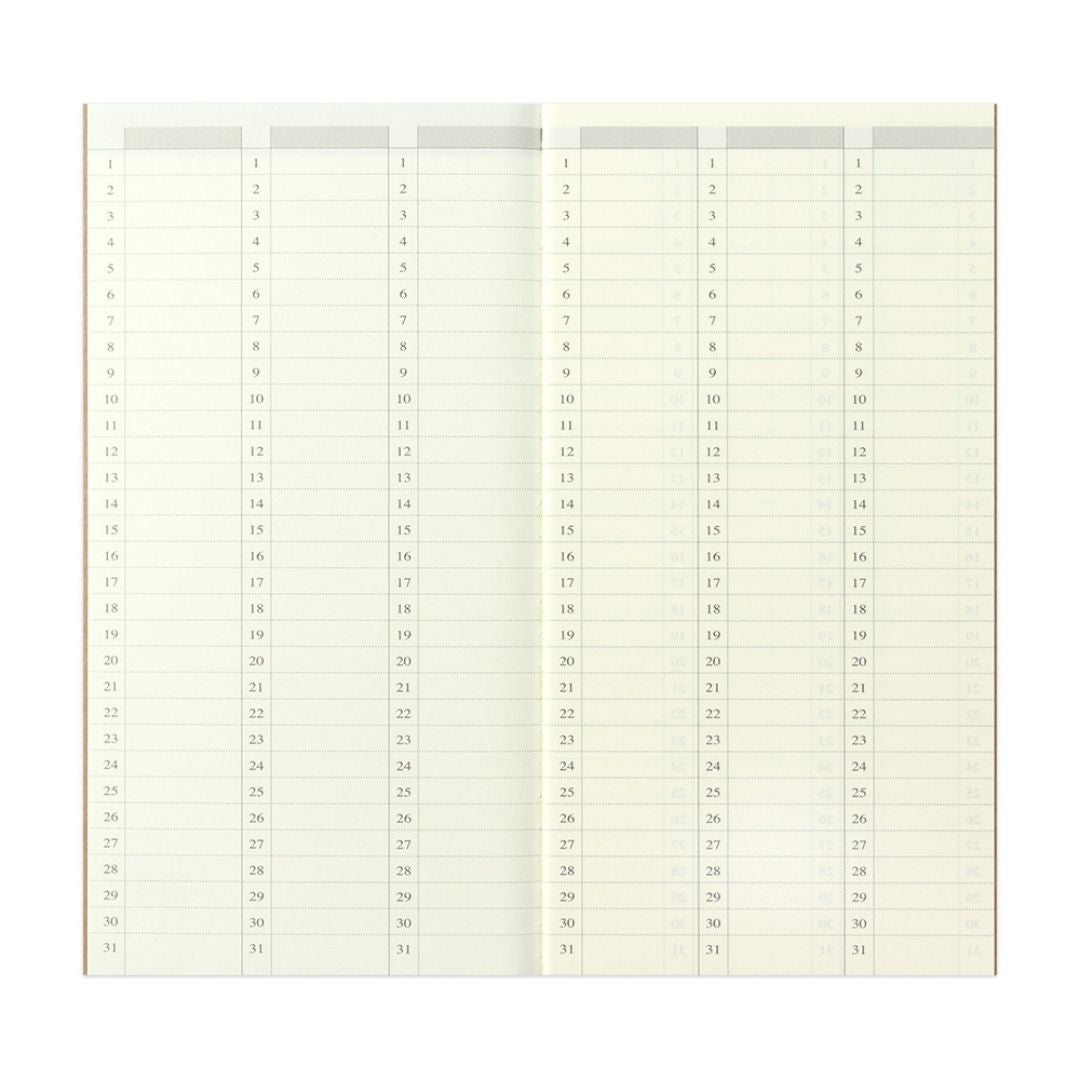TRAVELER's notebook Standard Refills 018 Weekly Free Vertical - TRAVELER'S COMPANY