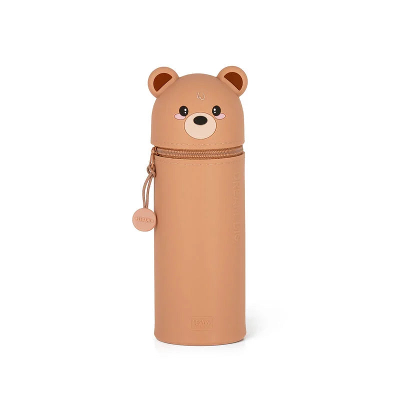 Teddy Bear 2 in 1 Silicone Pencil Case