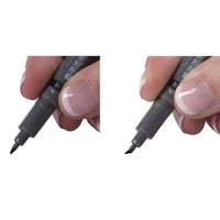 Fudenosuke Twin Tip Calligraphy Brush Pen - Black & Grey - Under the Rowan Trees