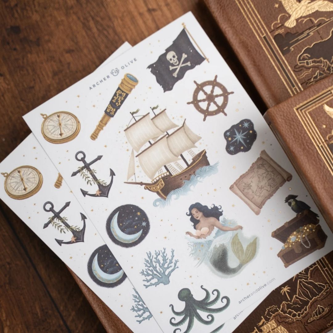 Treasure Map Sticker Set