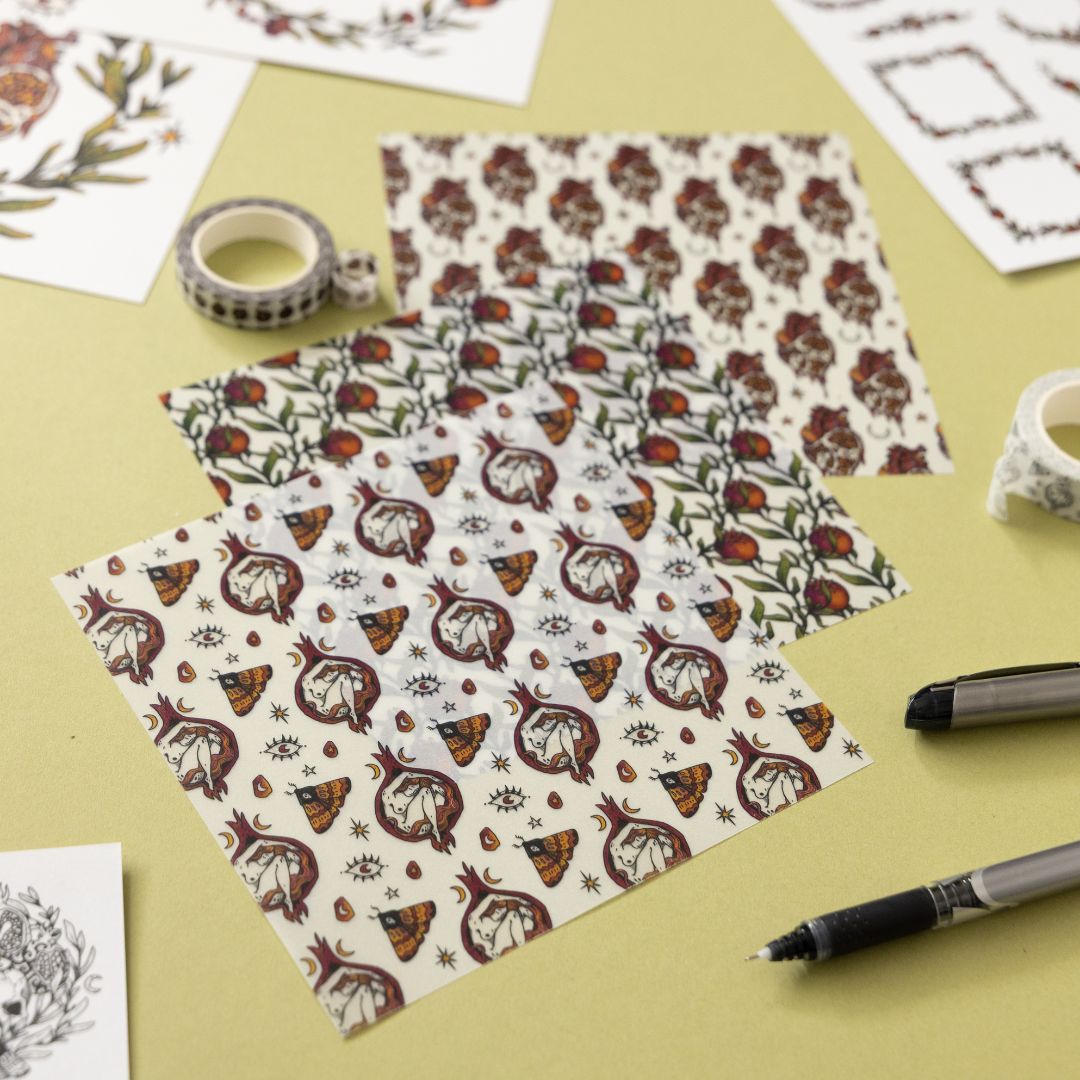 Pomegranate Journaling Set - Under the Rowan Trees