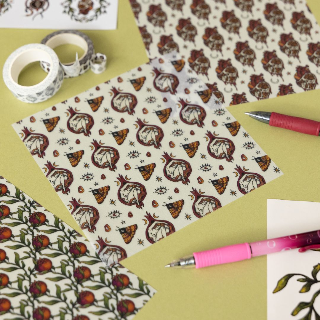 Pomegranate Journaling Set - Under the Rowan Trees