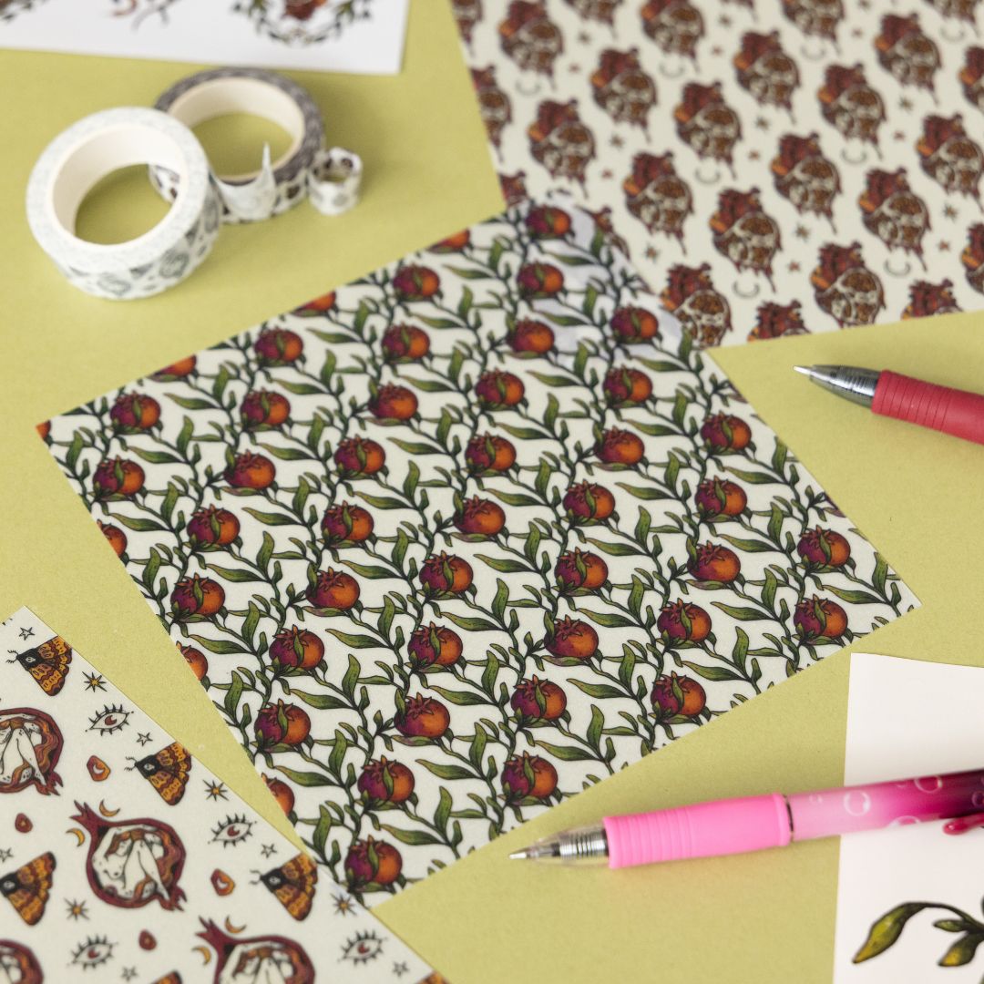 Pomegranate Journaling Set - Under the Rowan Trees