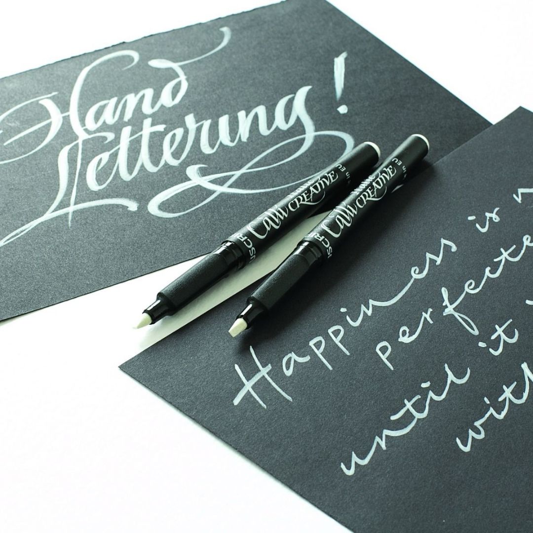 White Italic Markers - Callicreative