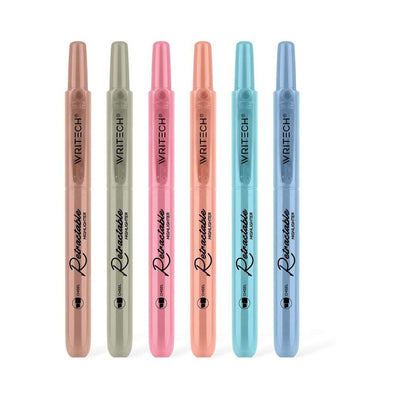 Retractable Highlighter Set of 6 Vintage - Under the Rowan Trees