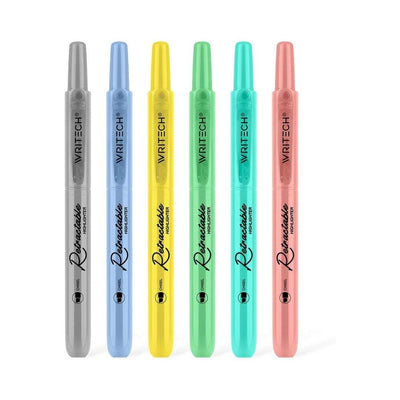 Retractable Highlighter Set of 6 Mild - Under the Rowan Trees