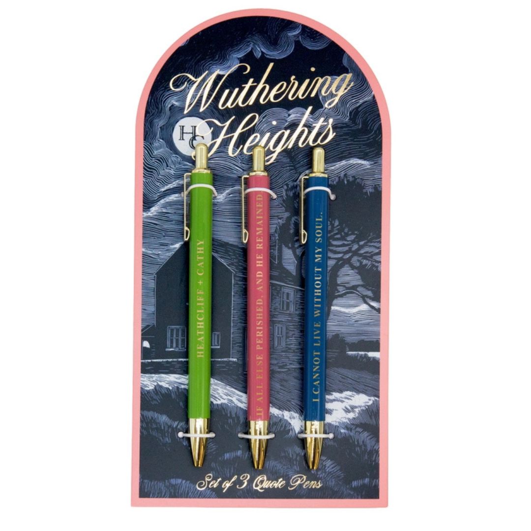 Wuthering Heights Set of 3 Metal Ballpoint Pens
