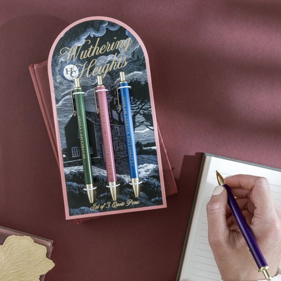 Wuthering Heights Set of 3 Metal Ballpoint Pens