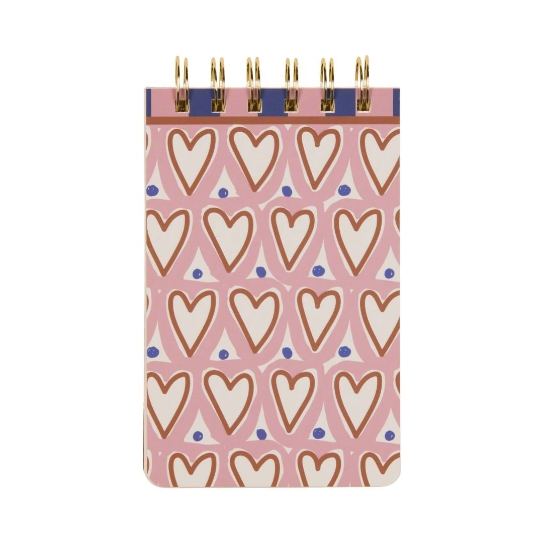 A Dopo Hearts Twin Wire Notepad - Designworks Collective - Under the Rowan Trees