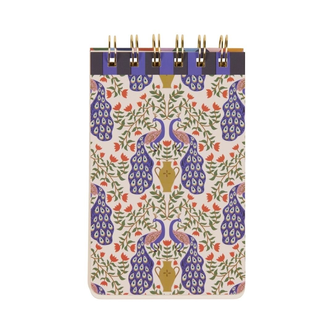 A Dopo Peacock Twin Wire Notepad - Designworks Collective - Under the Rowan Trees