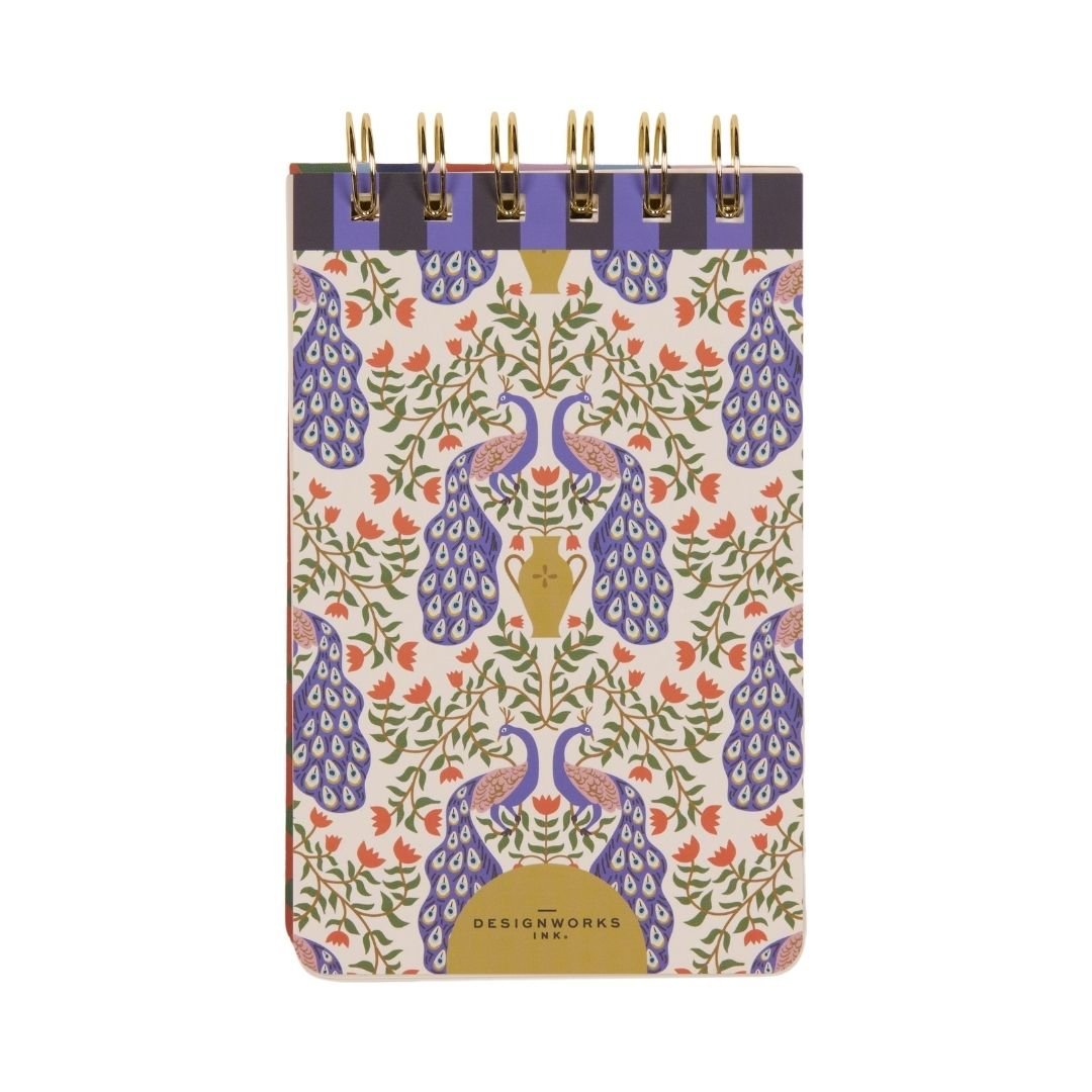 A Dopo Peacock Twin Wire Notepad - Designworks Collective - Under the Rowan Trees