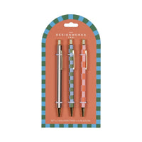 A Dopo Set of 3 Pens - Stripes and Checks - Designworks Collective - Under the Rowan Trees