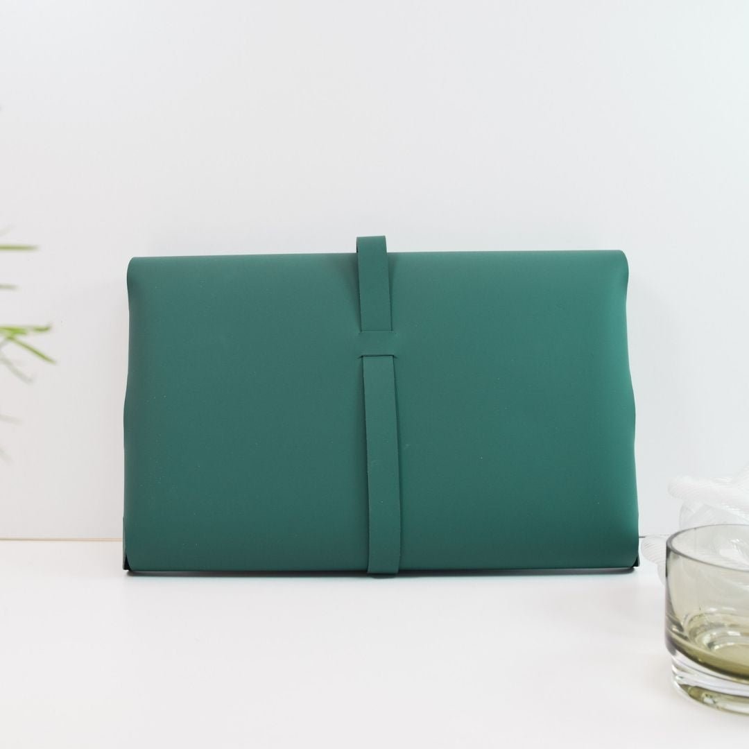A4 Document and Tablet Wallet Recycled Leather - Emerald Green - Vent for Change