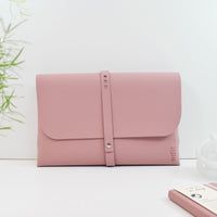 A4 Document and Tablet Wallet Recycled Leather - Powder Pink - Vent for Change