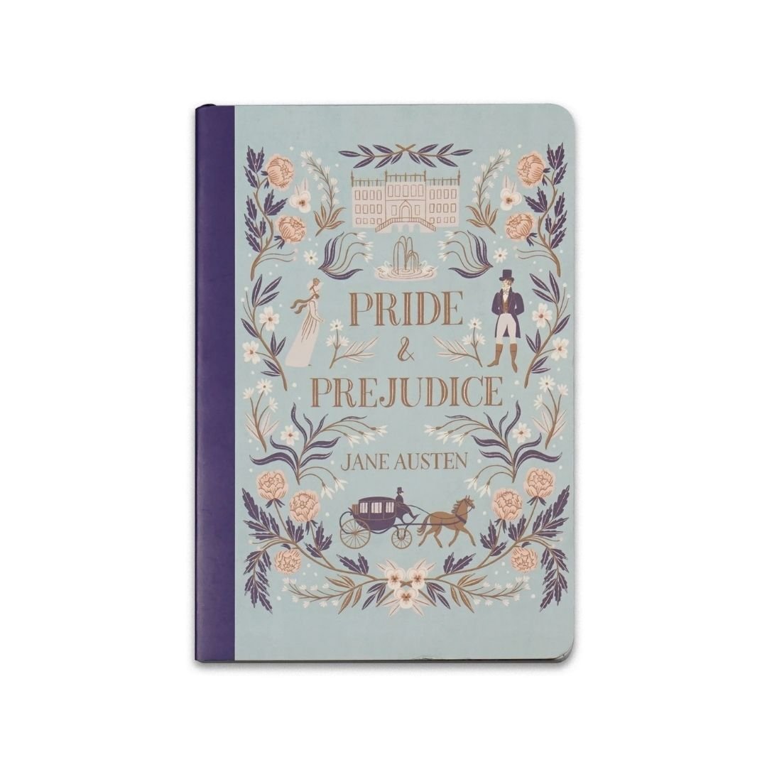 A5 Lined Softcover Notebook - Pride & Prejudice - Half Moon Bay