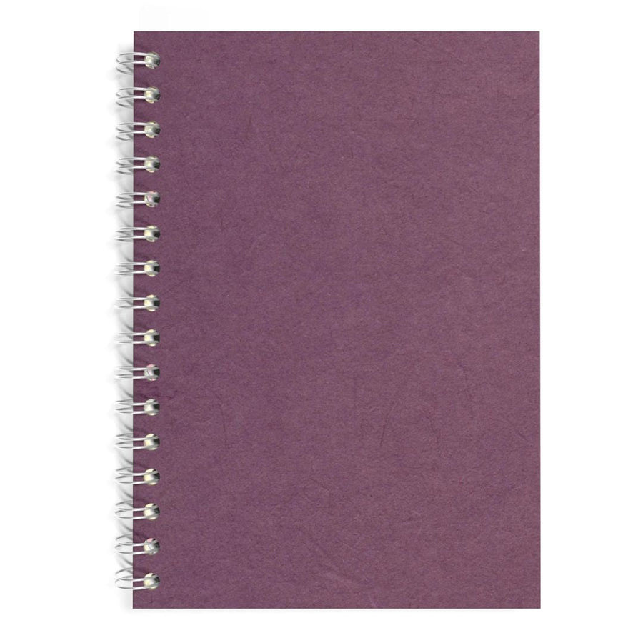 A5 Portrait Sketchbook 300gsm Watercolour Paper - Aubergine - Pink Pig