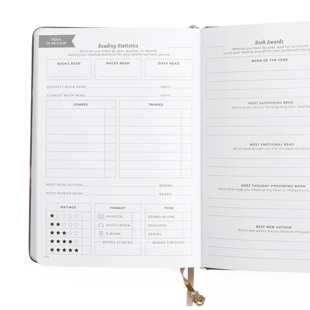 A5 Reading Journal Vintage Library in Lilac Archer & Olive - Archer & Olive