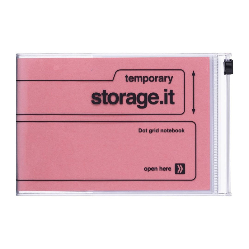 A6 Dot Grid Storage.It Notebook-Notebooks-Mark's Inc.-Salmon Pink