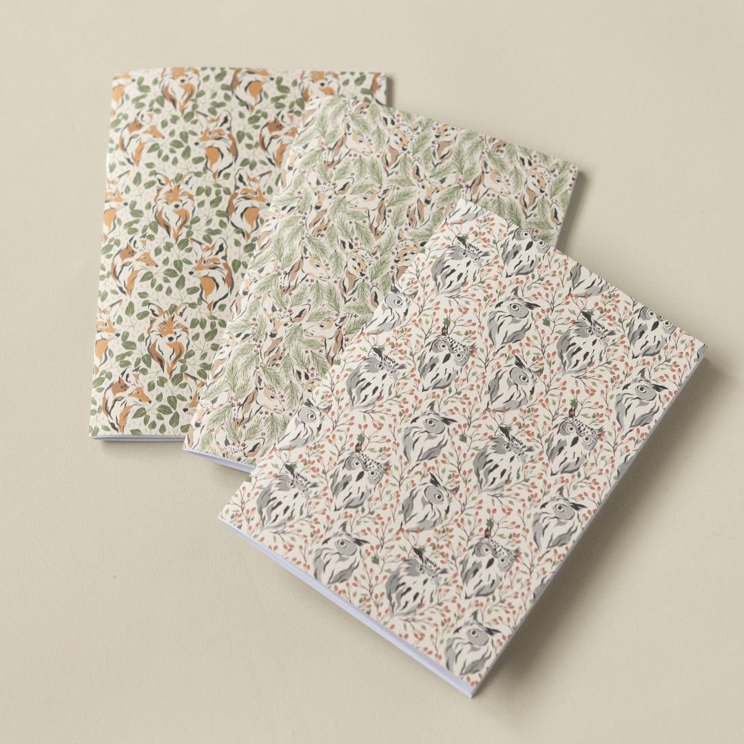 A6 Forest Notebooks Set of 3 - Under the Rowan Trees - Under the Rowan Trees