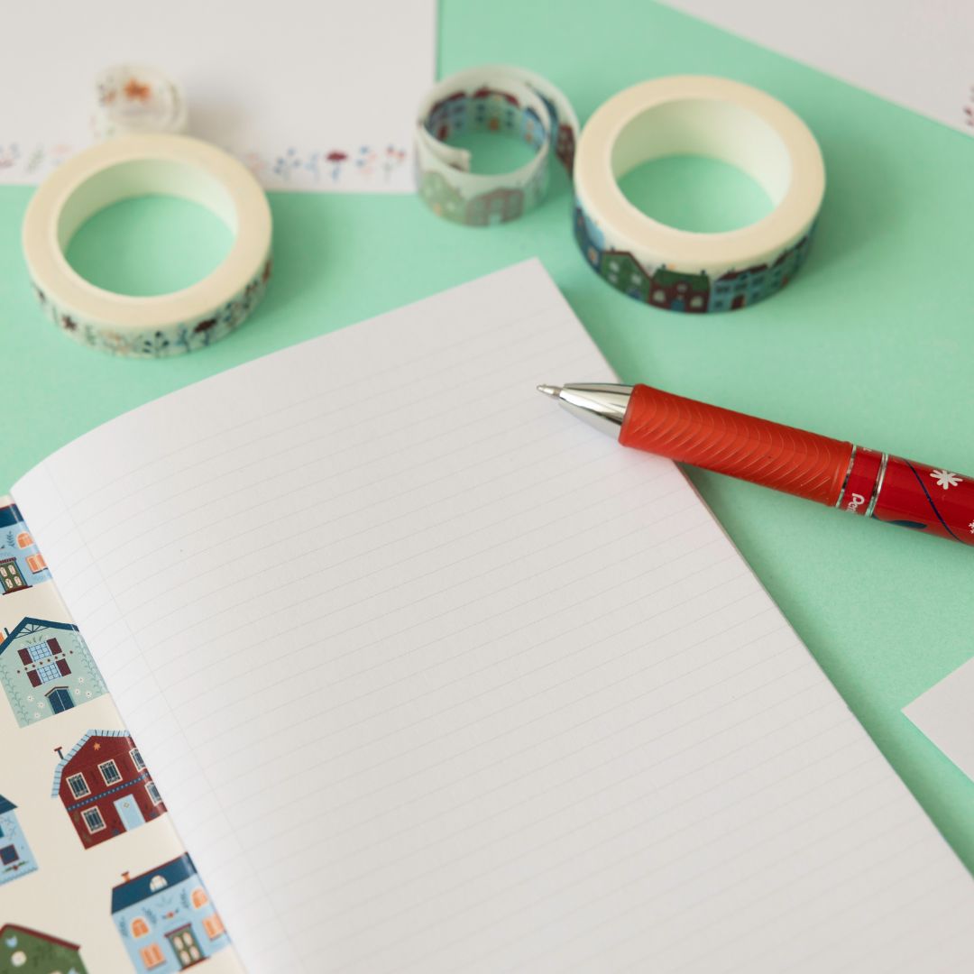 A6 Lined Notebook - Cosy Abodes - Under the Rowan Trees