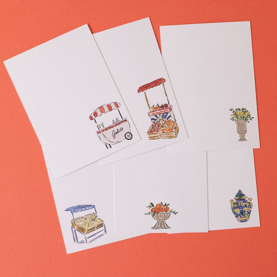 A6 Postcards Italian Summer - Set of 6 - Under the Rowan Trees