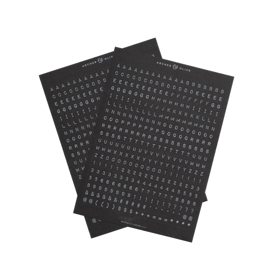 Alpha Stickers Ink and Type - Archer & Olive - Archer & Olive