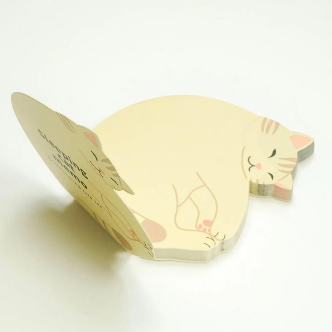 Animal Memo Pad - Sleeping Cat - Greeting Life