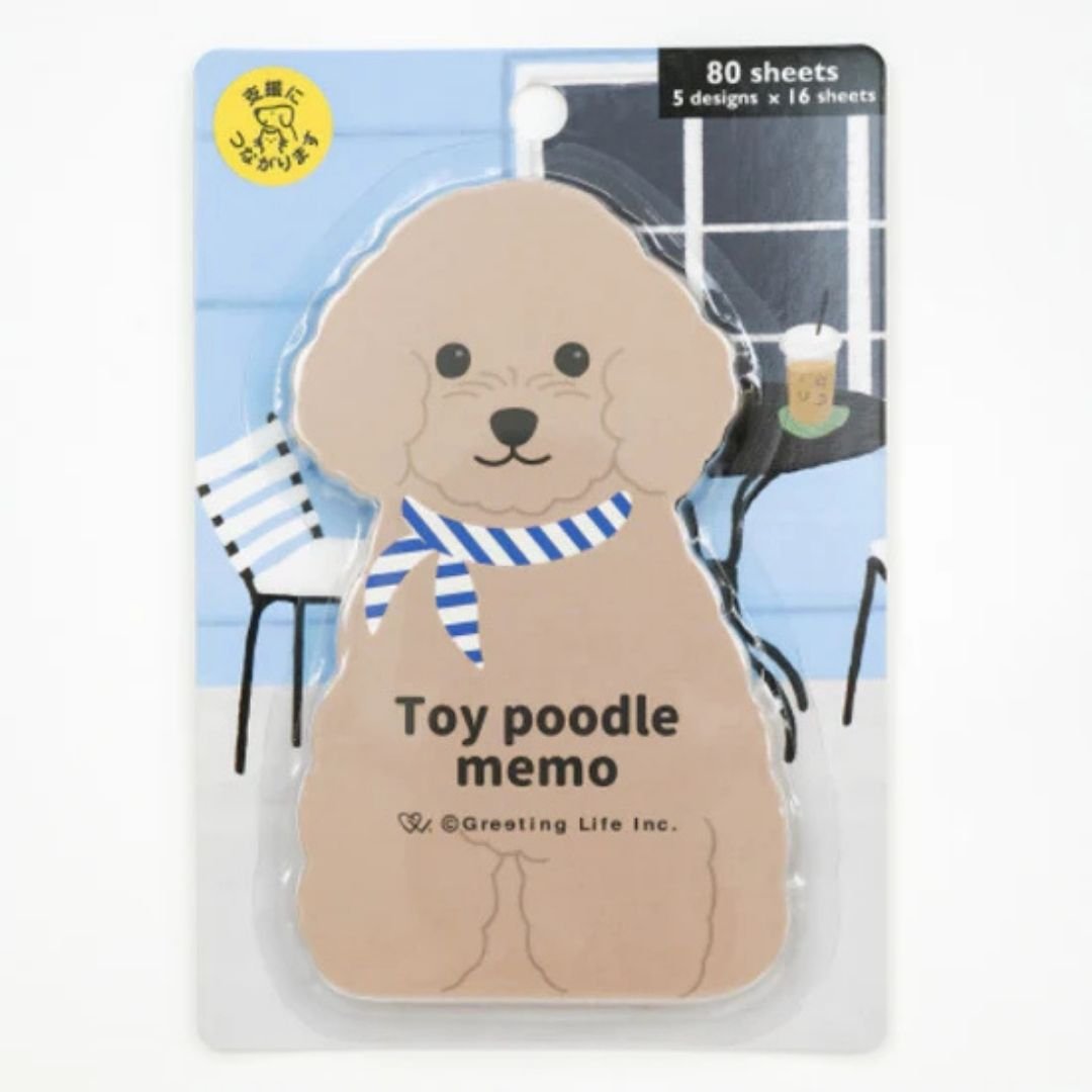 Animal Memo Pad - Toy Poodle - Greeting Life
