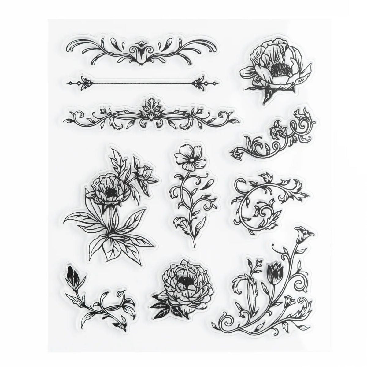 Antique Floral Stamp Set - Archer & Olive