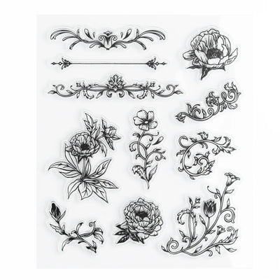 Antique Floral Stamp Set - Archer & Olive