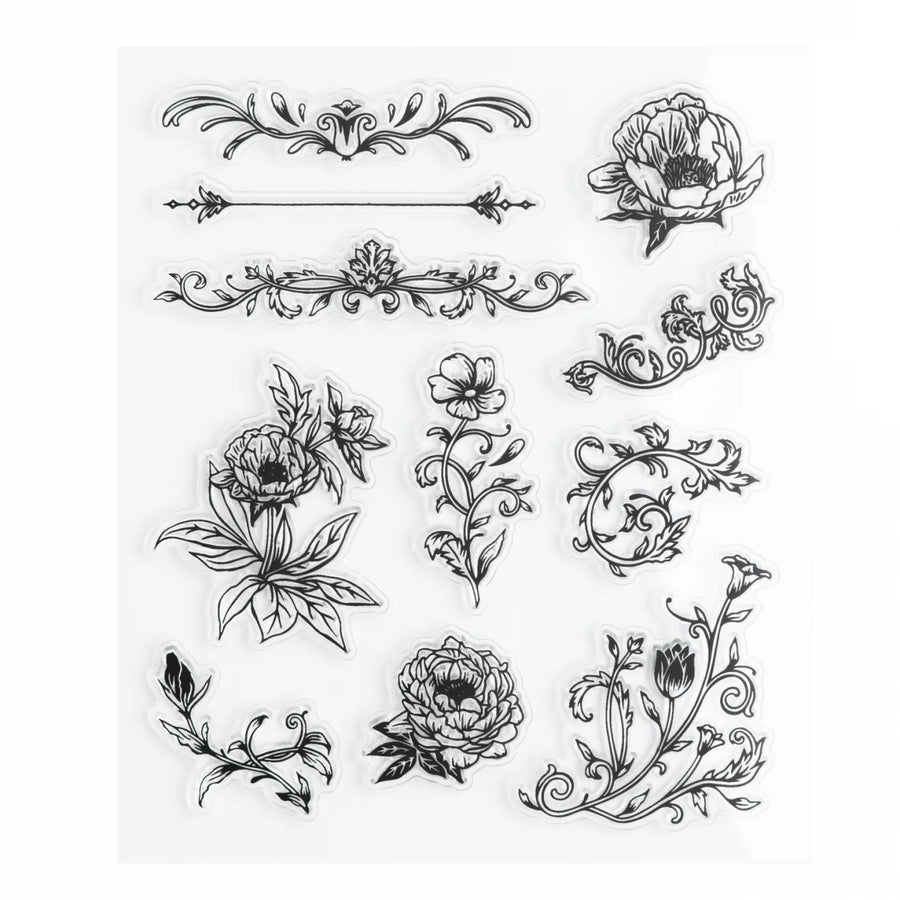 Antique Floral Stamp Set - Archer & Olive