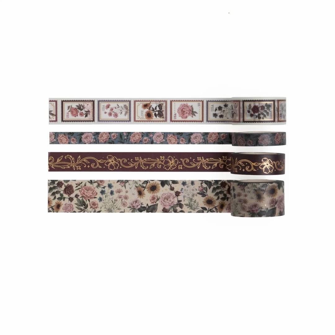 Antique Floral Washi Tape Set - Archer & Olive - Archer & Olive - Under the Rowan Trees