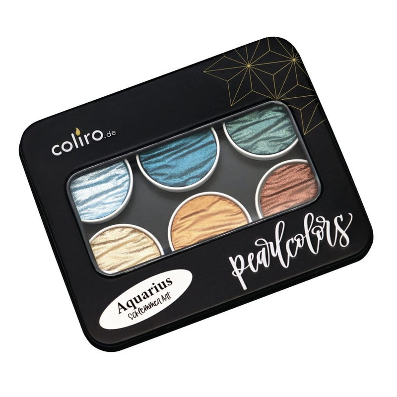 Aquarius Coliro Pearlcolors Set of Six-Calligraphy Inks-Coliro-