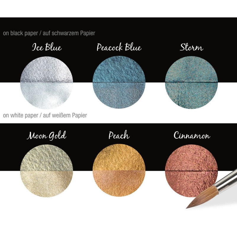 Aquarius Coliro Pearlcolors Set of Six-Calligraphy Inks-Coliro-