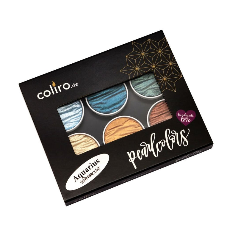 Aquarius Coliro Pearlcolors Set of Six-Calligraphy Inks-Coliro-