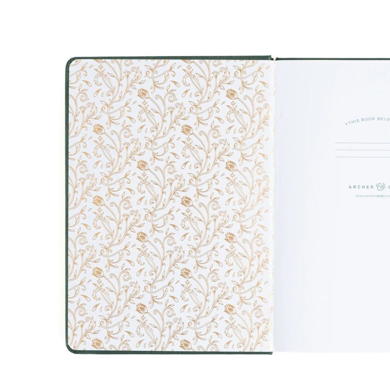 Antique Floral Dot Grid Notebook-Notebooks-Archer & Olive-B6