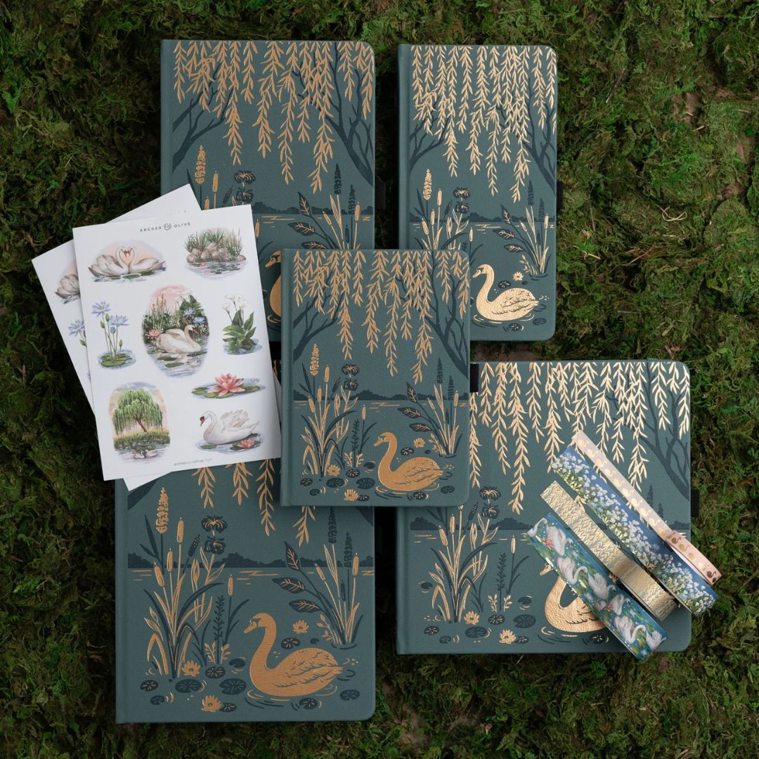 Archer & Olive Swan Pond A6 Dot Grid Journal - Archer & Olive - Under the Rowan Trees