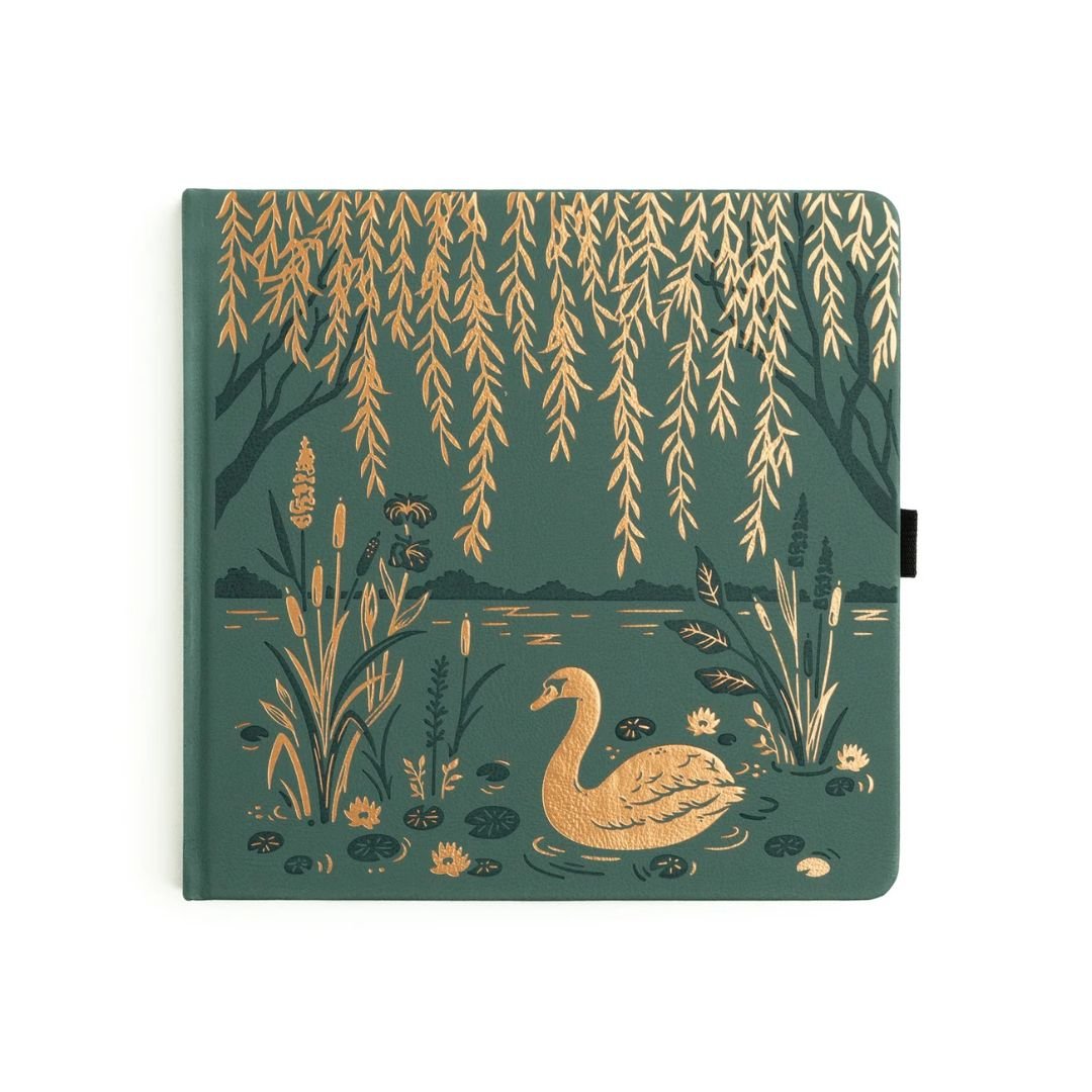 Archer & Olive Swan Pond Square Dot Grid Notebook - Archer & Olive - Under the Rowan Trees