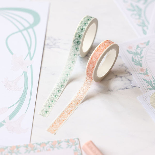 Art Nouveau Washi Tape-Washi Tape-Under the Rowan Trees-Green
