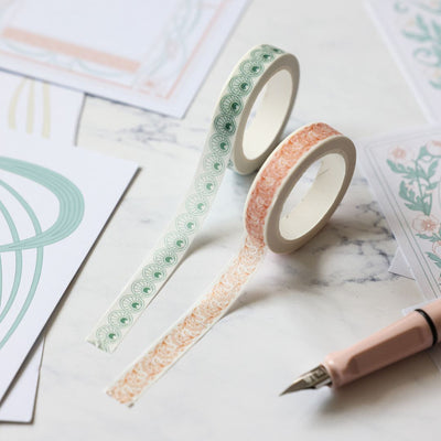 Art Nouveau Washi Tape-Washi Tape-Under the Rowan Trees-Green