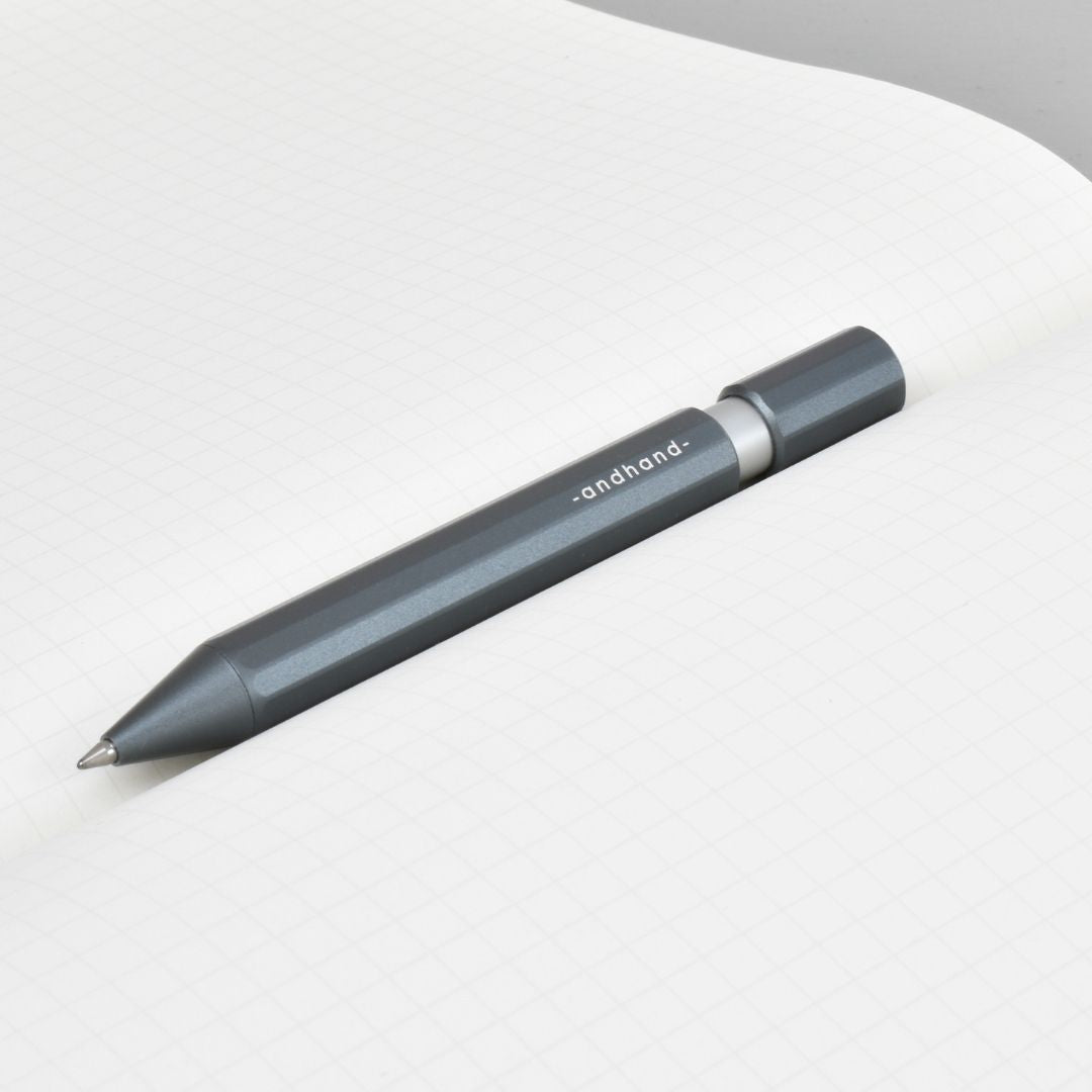 Aspect Retractable Pen - Slate Grey - Andhand - Under the Rowan Trees