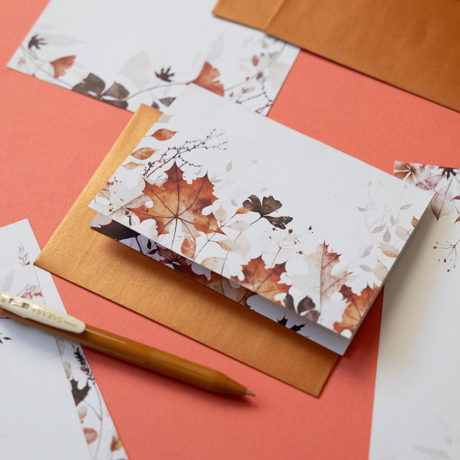 Autumn Leaves Stationery Rowan Berry Box - Under the Rowan Trees
