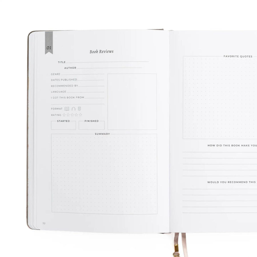 B5 Reading Journal Vintage Library in Lilac Archer & Olive - Archer & Olive